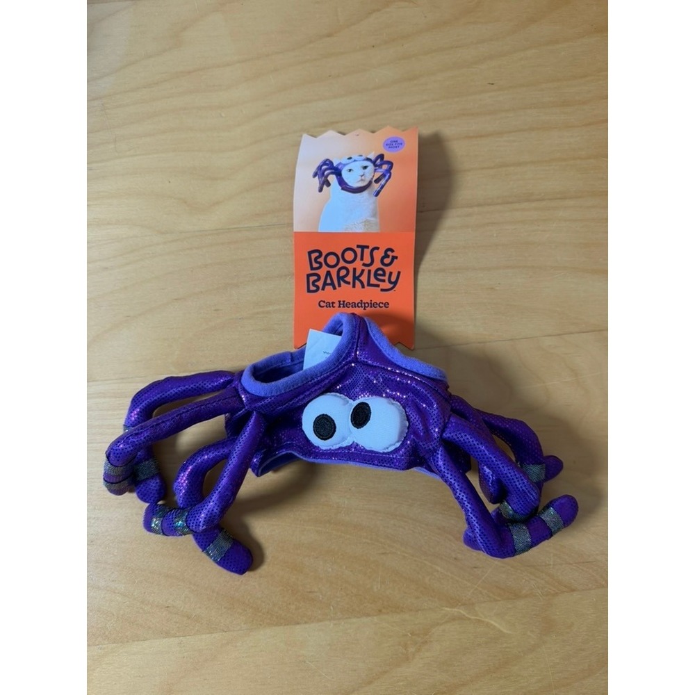 Boots & Barkley Purple Spider Cat Headpiece Halloween Costume One Size NWT